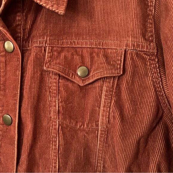 Northcrest Rust Corduroy Western Trucker Jacket 100% Cotton XL 18 Rodeo Country - Picture 4 of 11